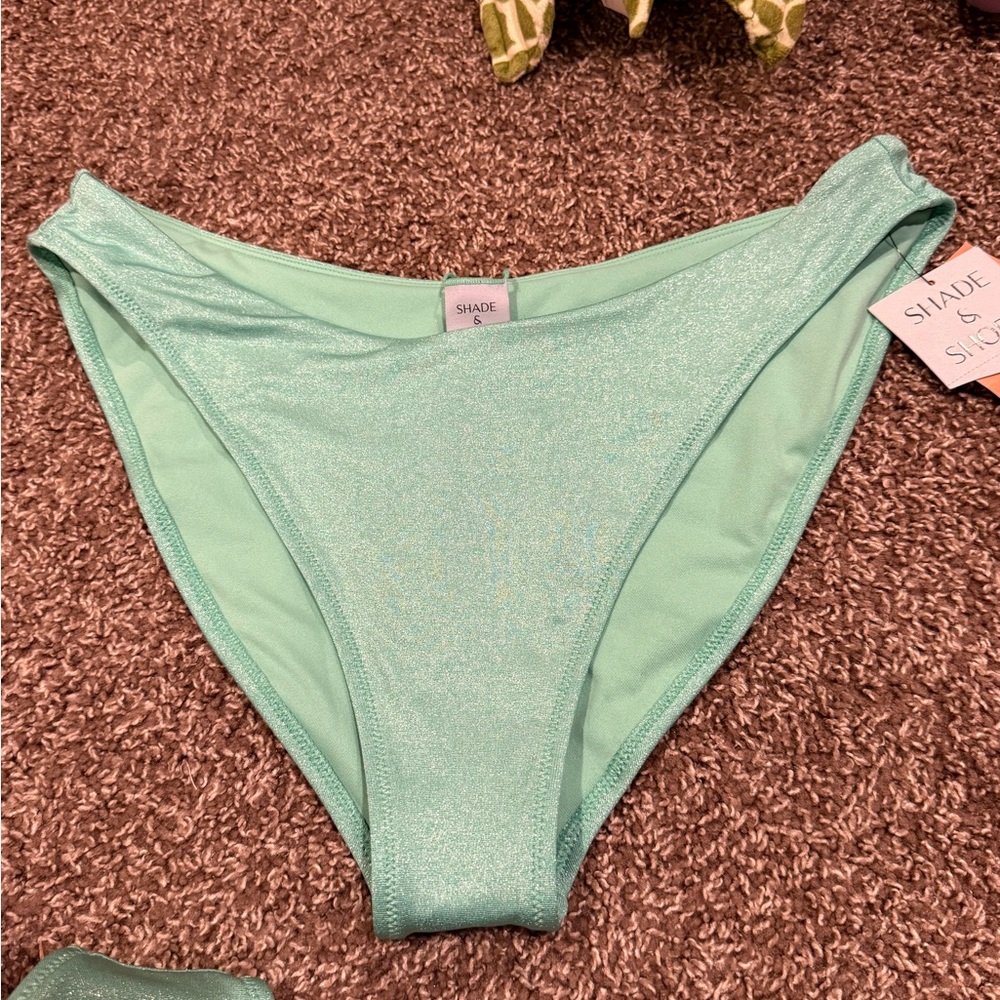 🫐Shade & Shore Light Green Bikini Bottoms